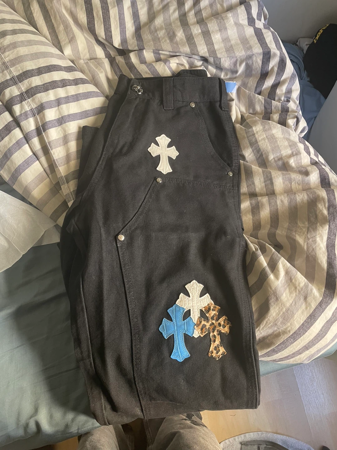 Chrome heart jeans and hoodie