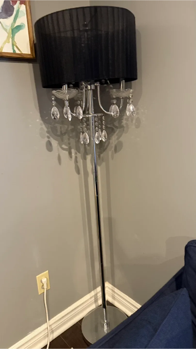 Black Chandelier Floor Lamp (2 pieces) 2 for $40 image indicator(4)