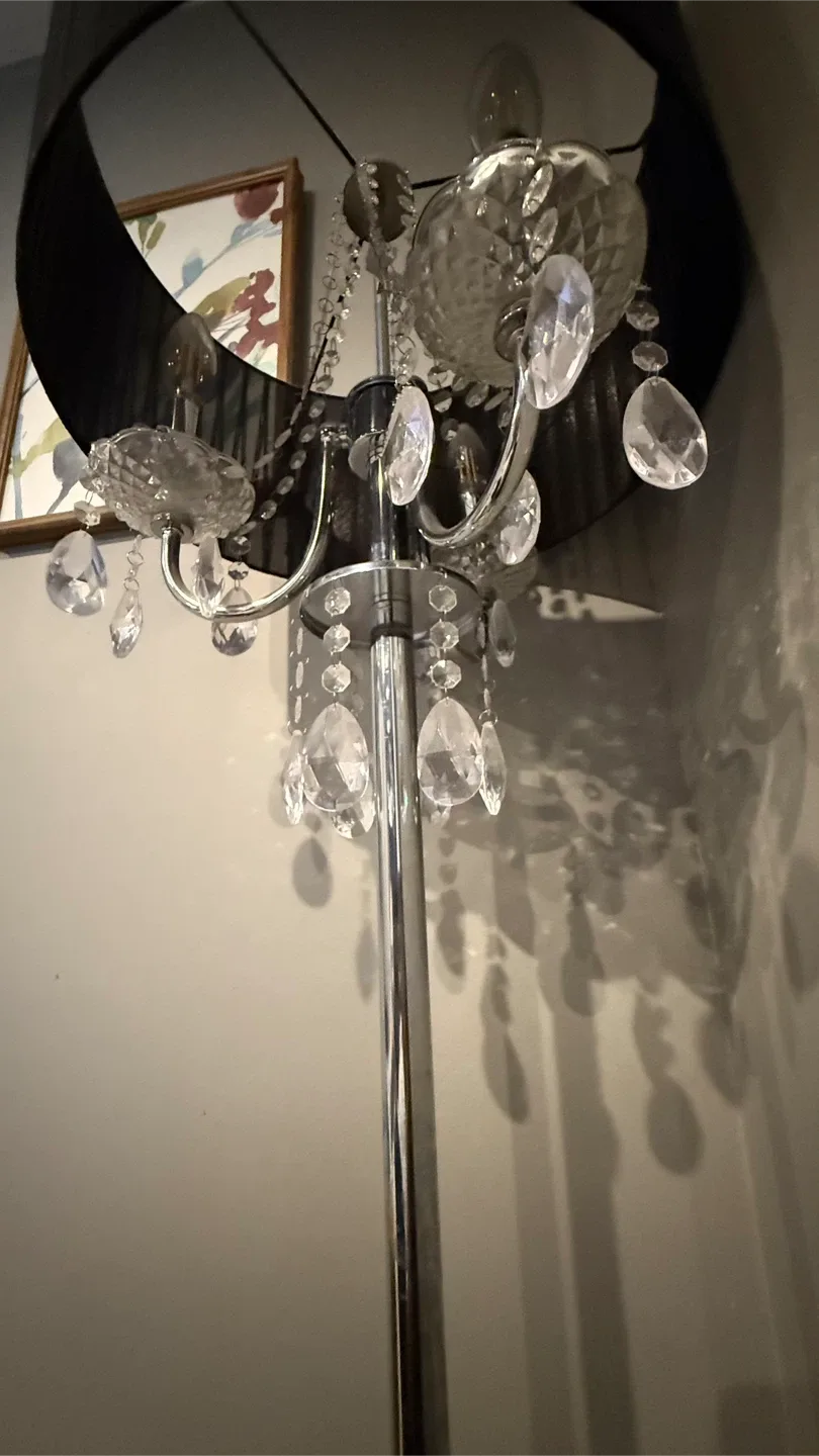 Black Chandelier Floor Lamp (2 pieces) 2 for $40 image indicator(3)