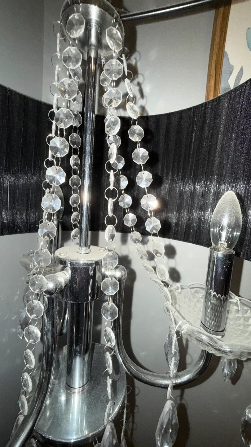 Black Chandelier Floor Lamp (2 pieces) 2 for $40 image indicator(5)