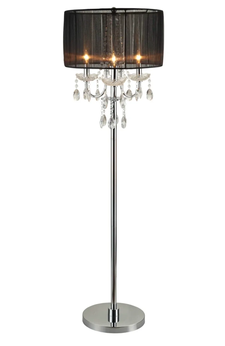 Black Chandelier Floor Lamp (2 pieces) 2 for $40 image indicator(7)