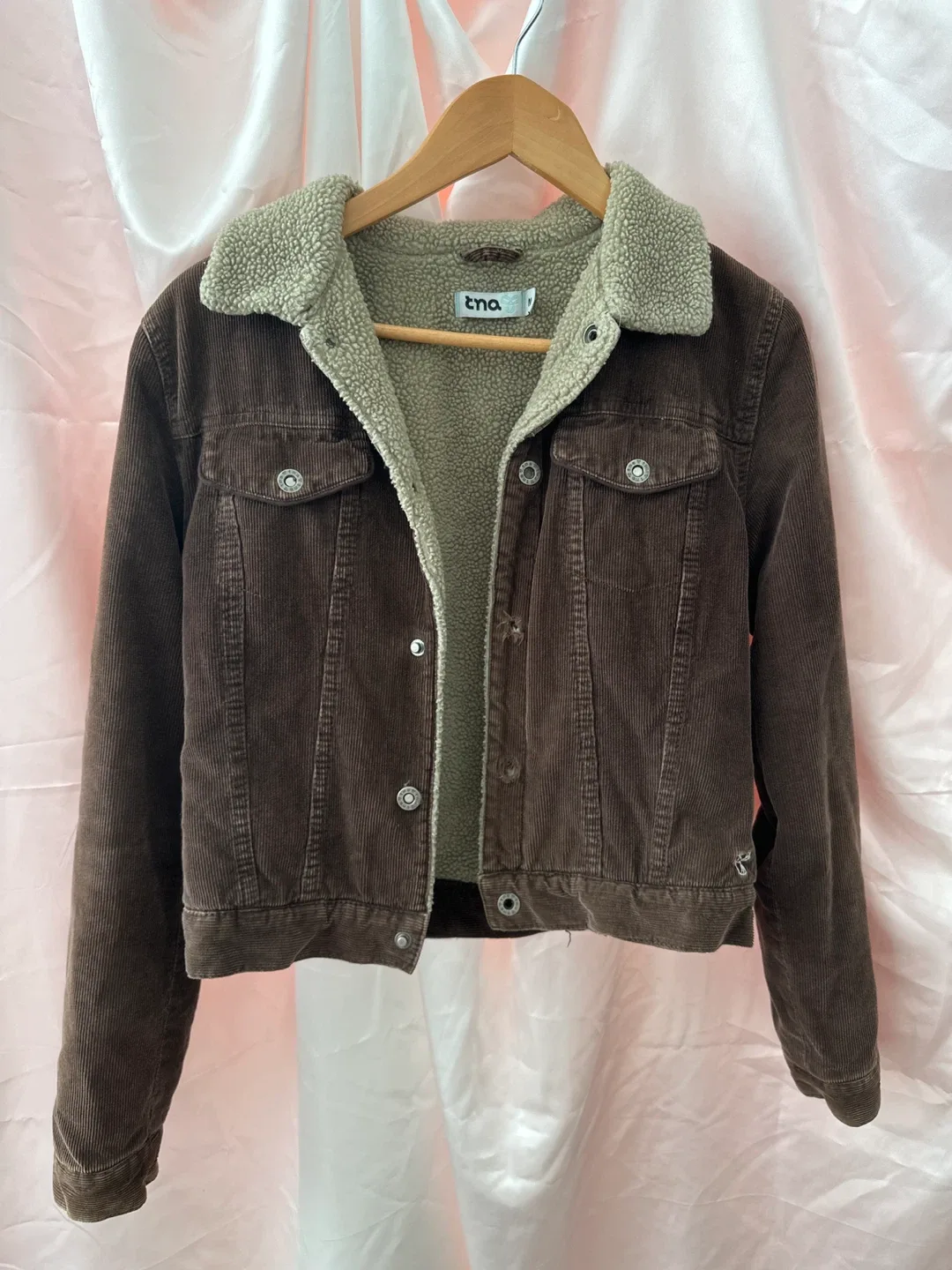 TNA Corduroy Jacket with Sherpa Collar🤎 thumbnail