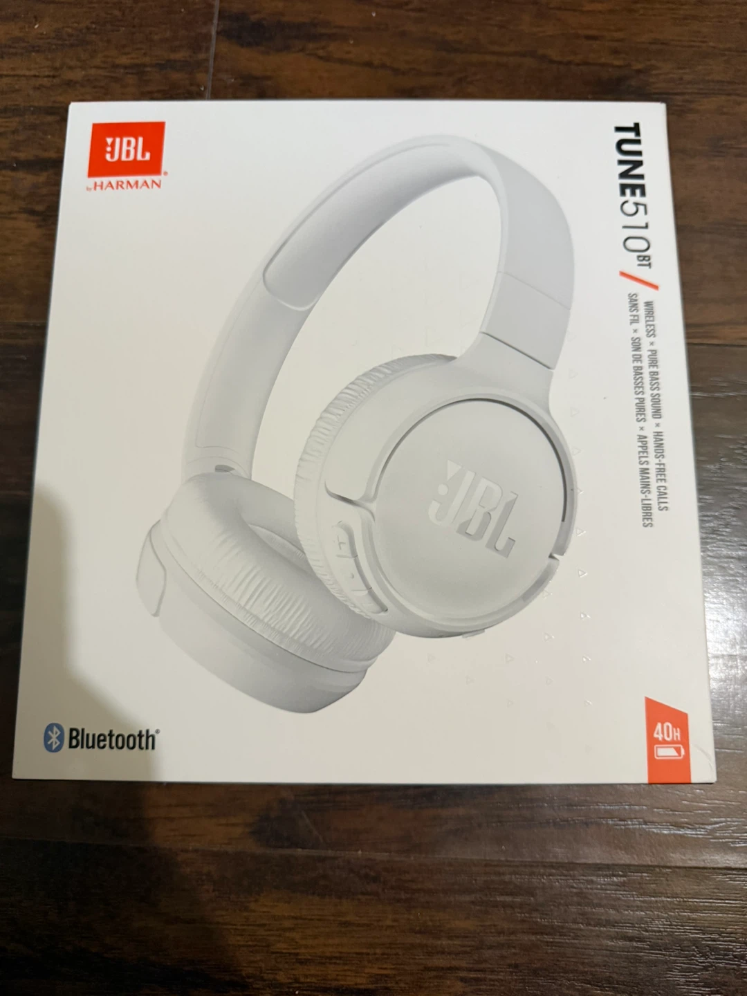 JBL Tune 510BT Wireless On-Ear Headphones - White