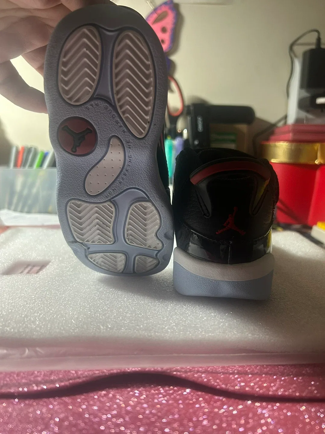 Jordan 6 Rings Black Toddler Shoes - Size 8C image indicator(4)