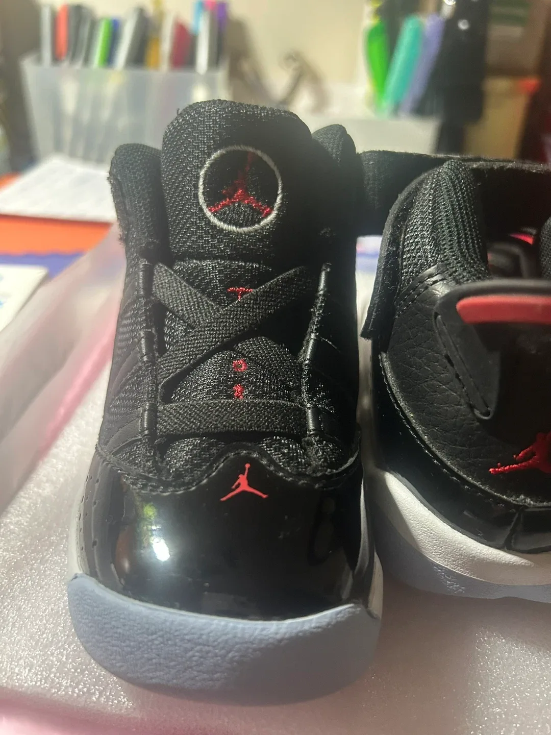 Jordan 6 Rings Black Toddler Shoes - Size 8C image indicator(6)