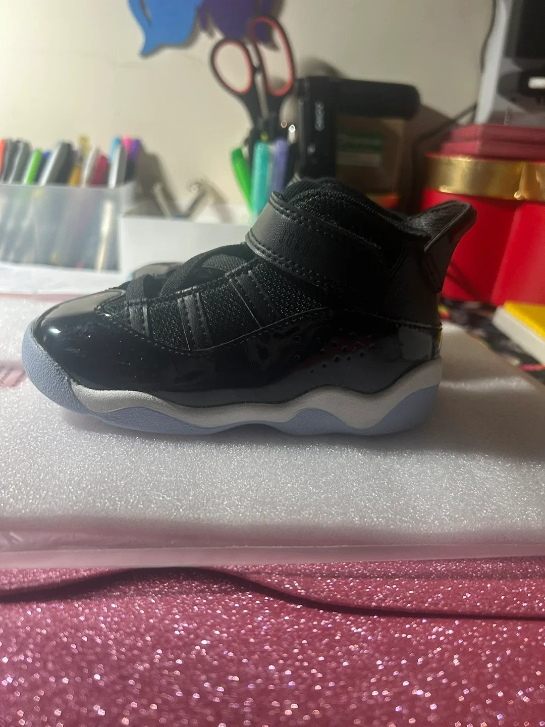 Jordan 6 Rings Black Toddler Shoes - Size 8C image indicator(2)