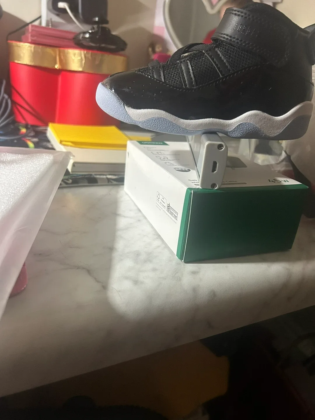 Jordan 6 Rings Black Toddler Shoes - Size 8C image indicator(7)