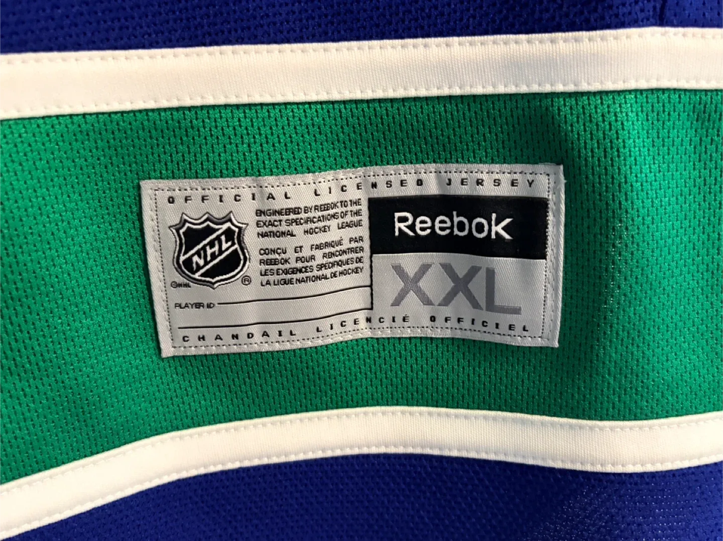Authentic Reebok Vancouver Canucks Bo Horvat Jersey Size XXL 2XL image indicator(7)