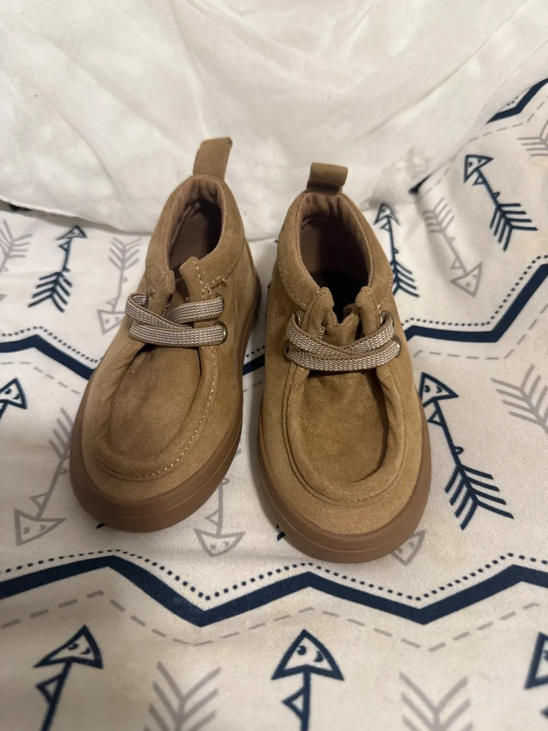 Brown Suede Baby Shoes toddler size 5 thumbnail