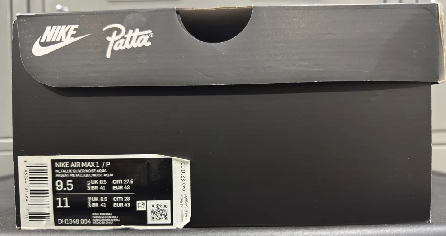 Nike Air Max 1 x Patta Waves Noise Aqua - Men’s Size 9.5 image indicator(7)