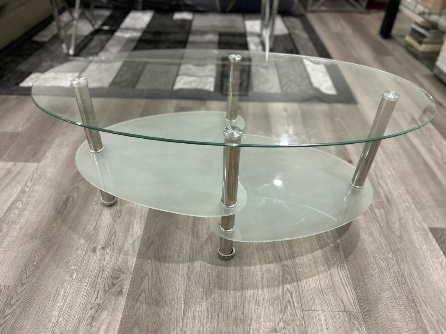 Oval Glass Coffee Table - photo 3