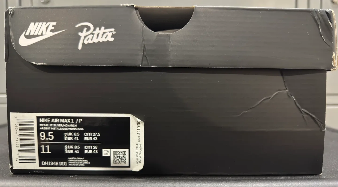 Nike Air Max 1 x Patta Waves Monarch - Men’s Size 9.5 image indicator(7)