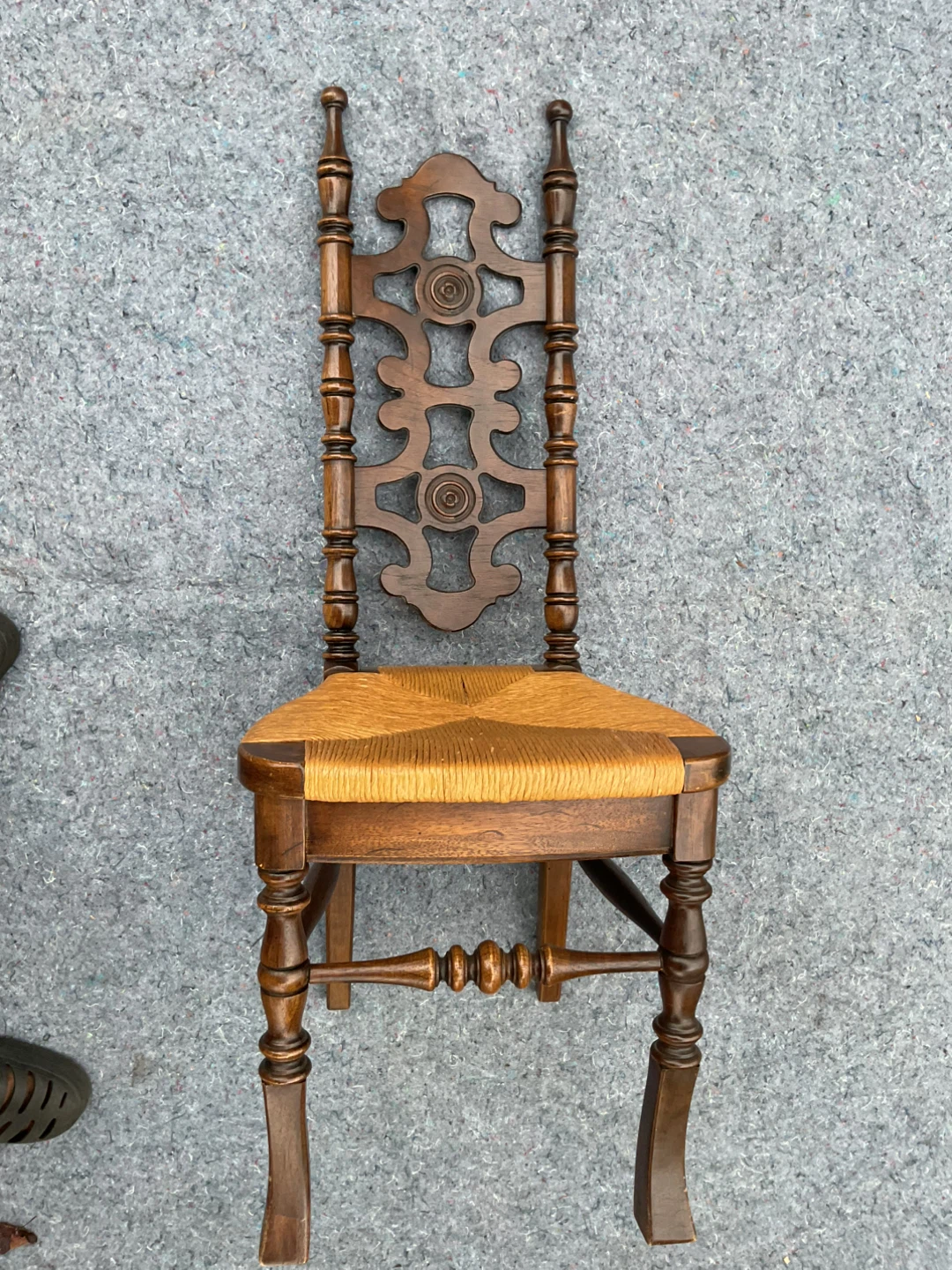 THOMASVILLE FRENCH COUNTRY FARMHOUSE DINING CHAIR WITH RUSH SEAT