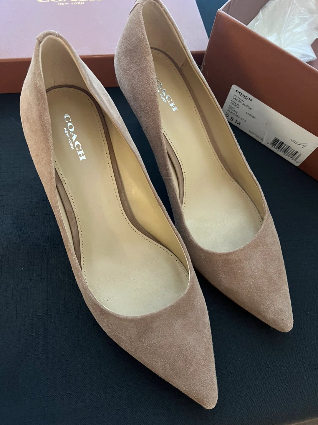 Coach Lacey Suede Heels - Size 9.5M