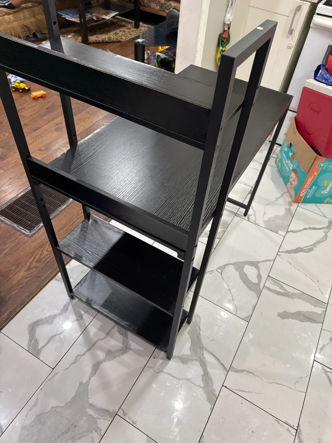 Black Desk with Shelves - photo 2
