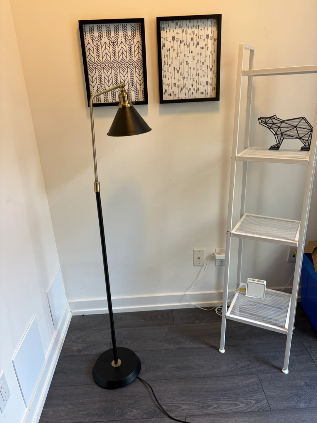 Black & Brass Floor Lamp