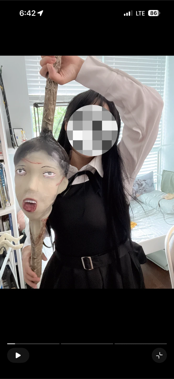 Chainsaw Man Asa Mitaka cosplay clothing and sword