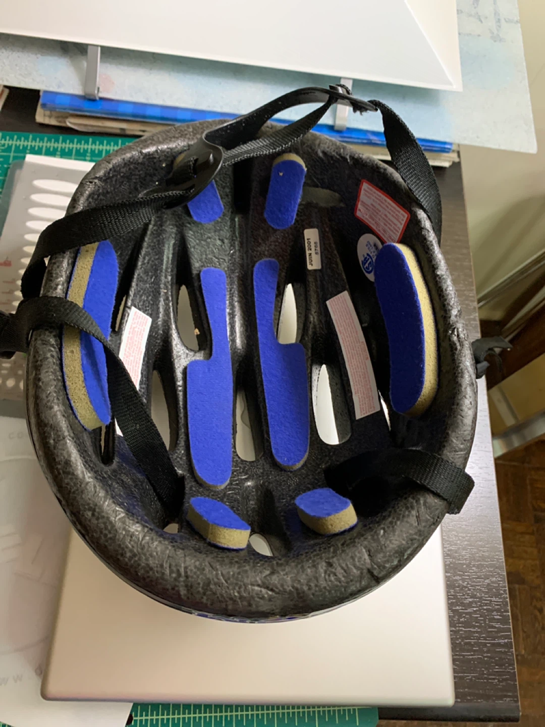 CCM Ice Bike Helmet - Silver & Blue - photo 4