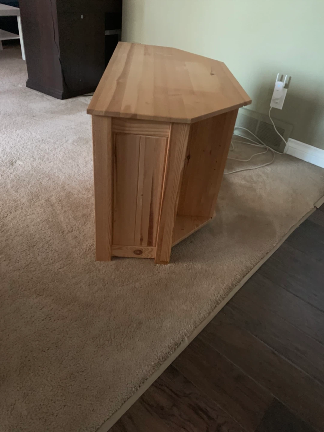 Wooden Corner TV Stand - photo 3