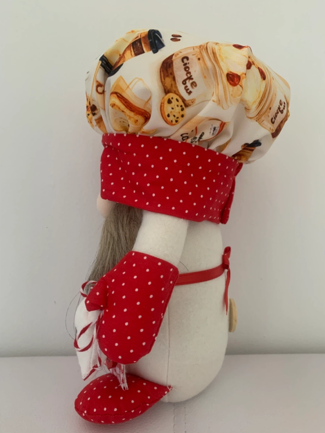 Handmade Chef Gnome with Rolling Pin & Flour Bag - photo 2