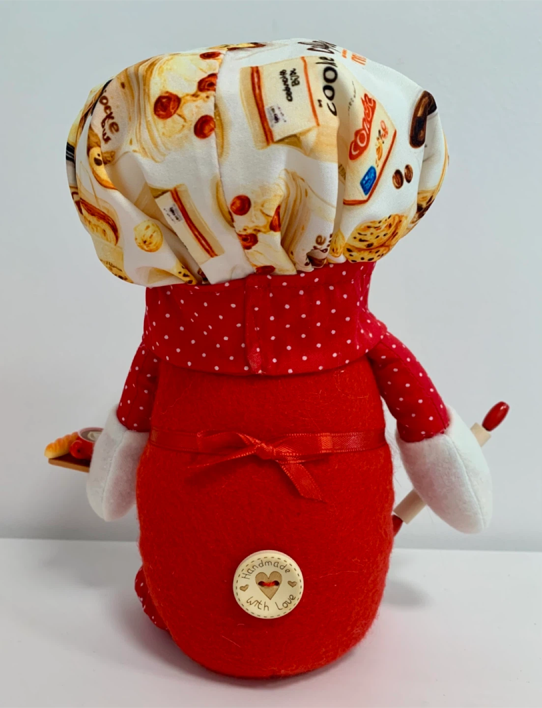 Handmade Chef Gnome with Rolling Pin & Flour Bag - photo 5