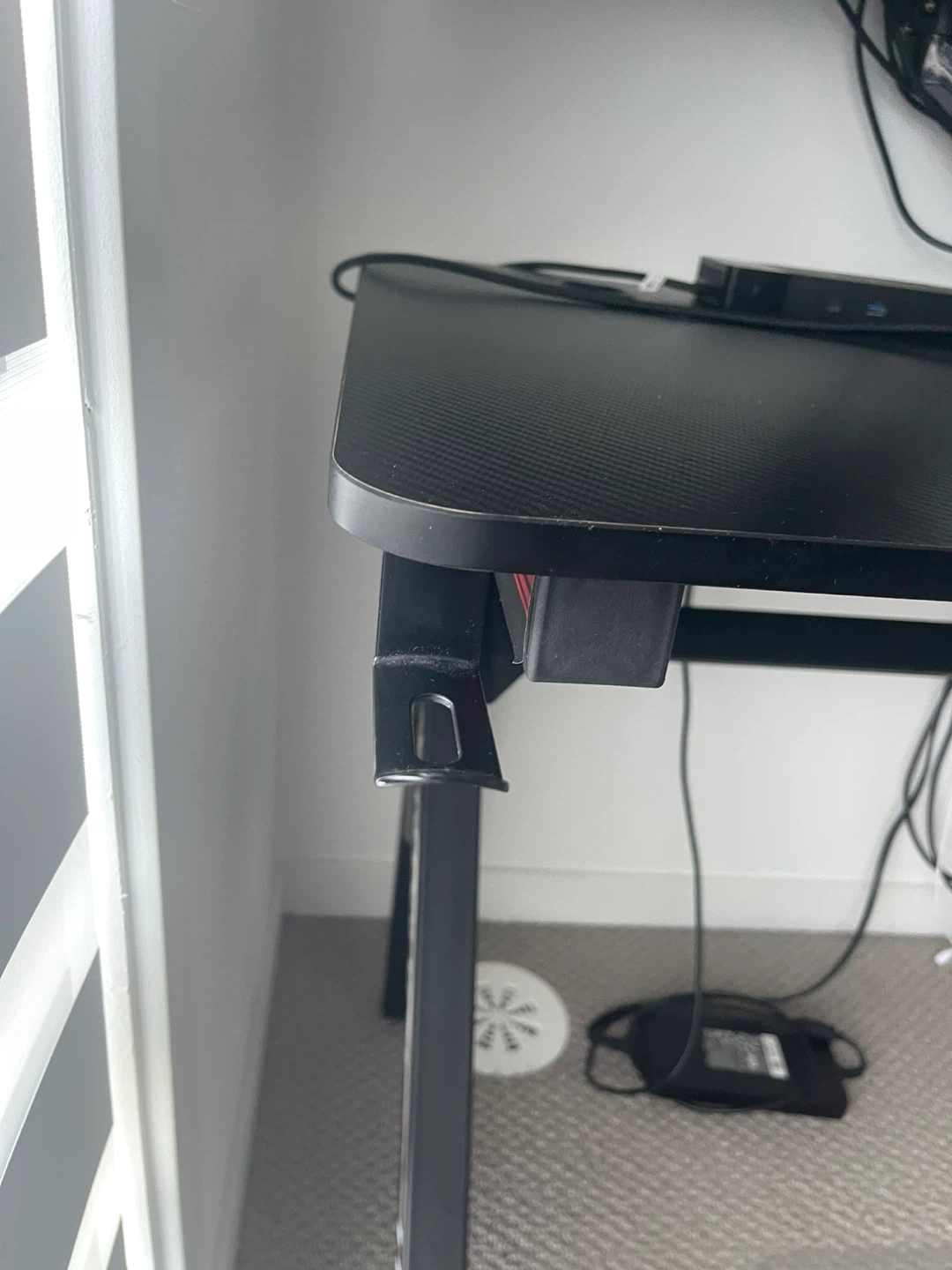 Black Gaming Desk with Cup Holder - photo 5