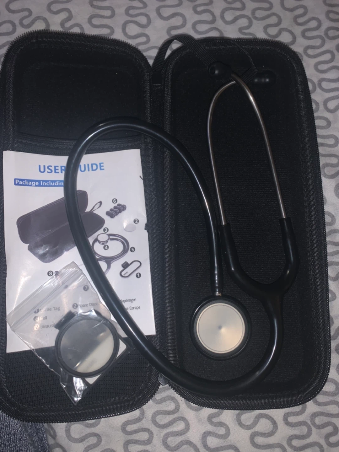 Black Stethoscope with Case