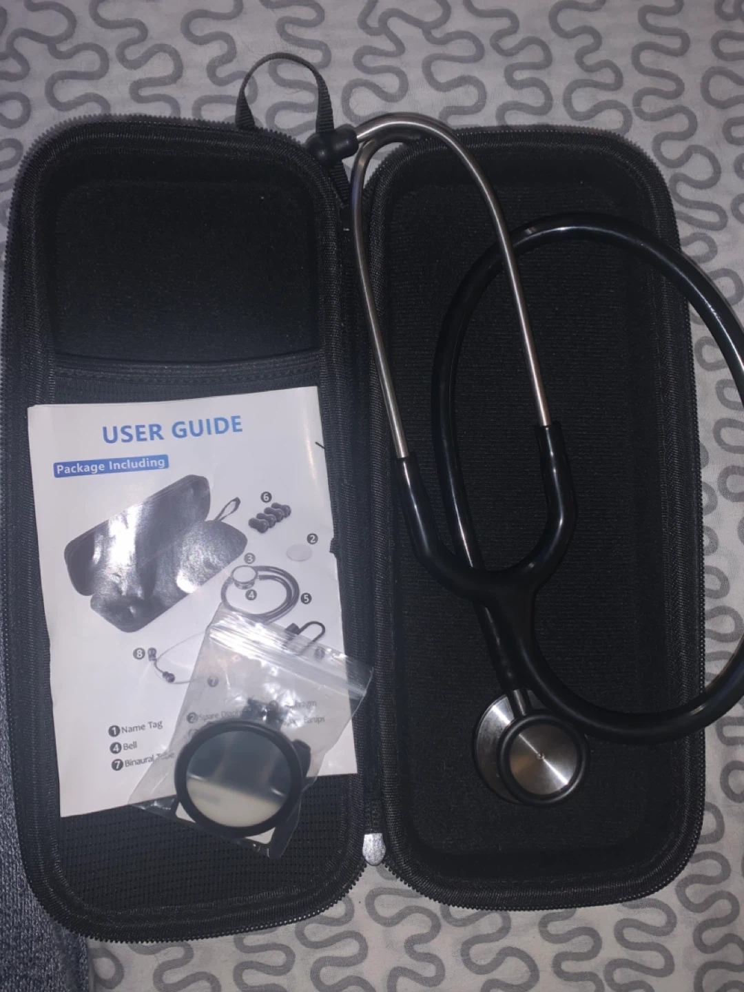 Black Stethoscope with Case - photo 2