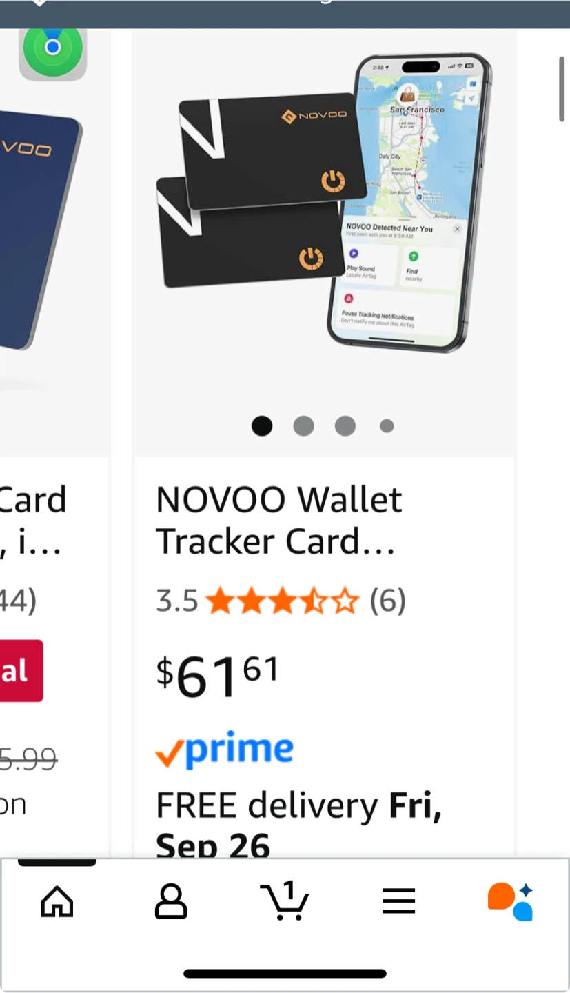2 Pack Noovo Wallet Tracker Card SmartCard - Apple Find My - photo 2