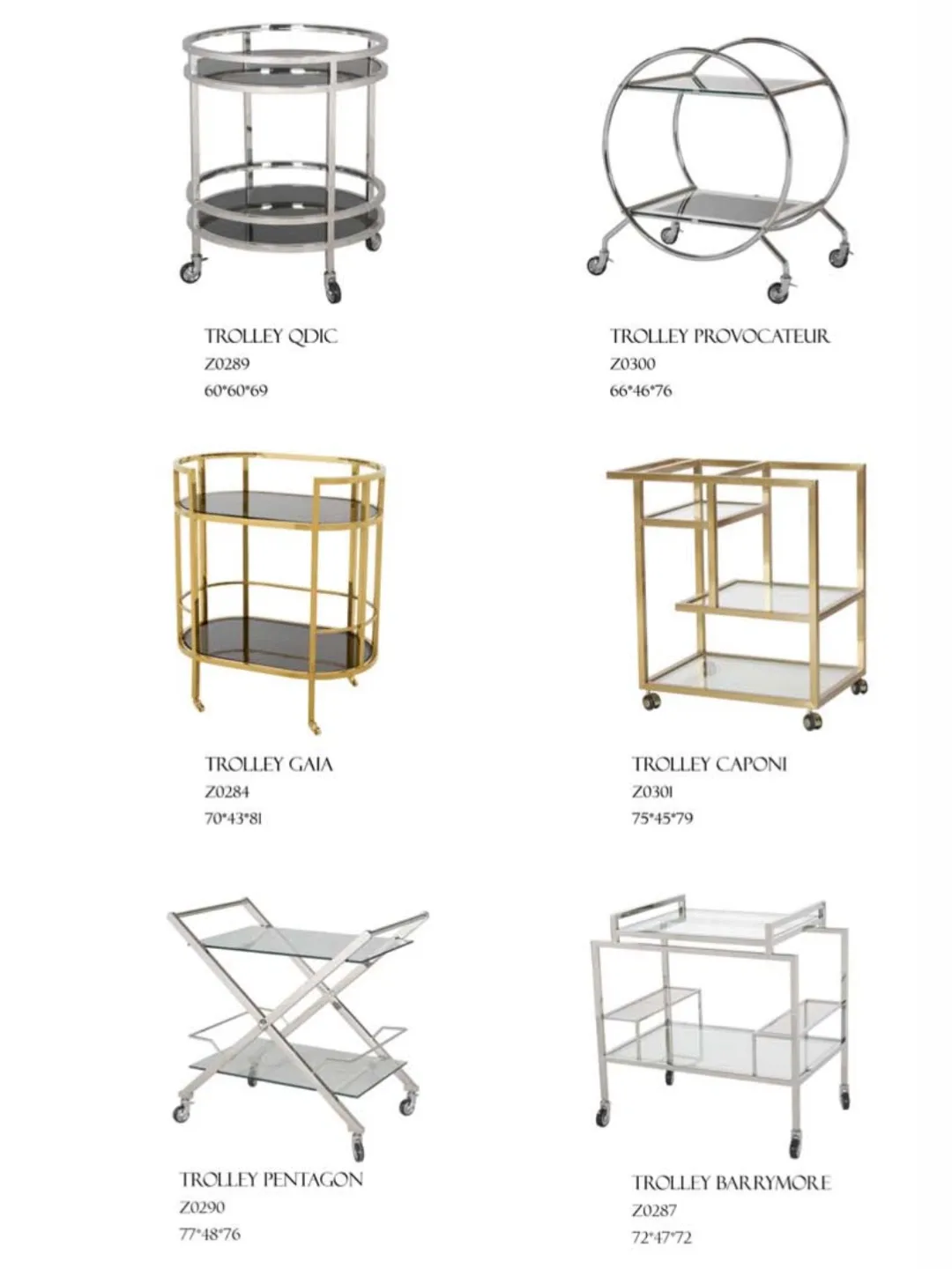 Round Bar Cart with Glass Shelves image indicator(7)