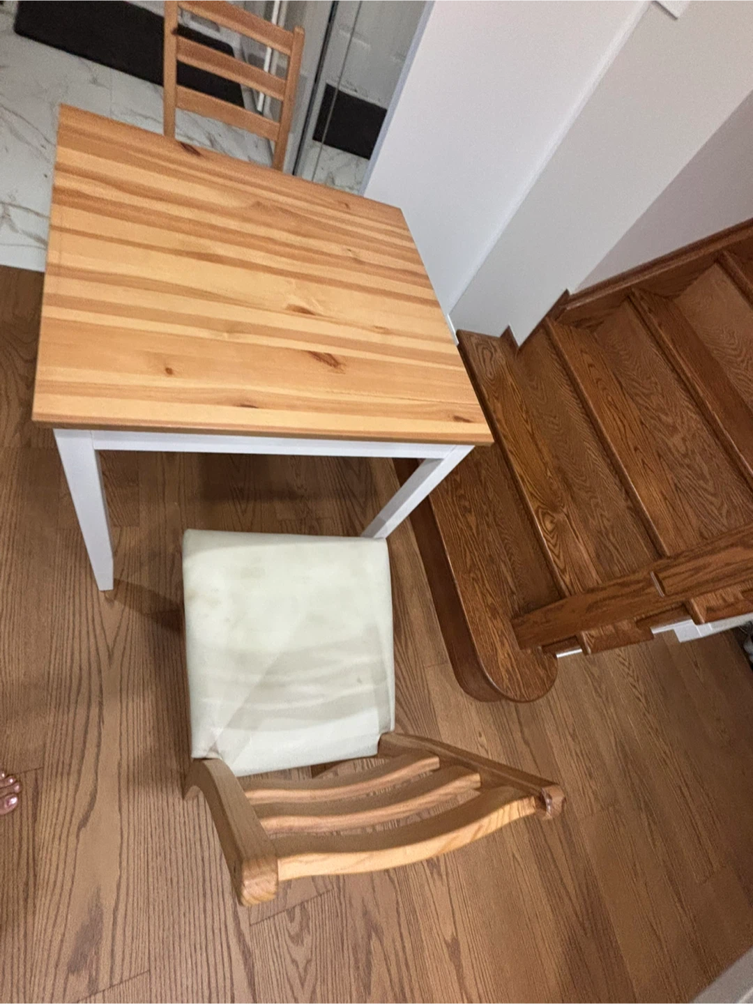 Wooden Dining Table with 2 Chairs - photo 2