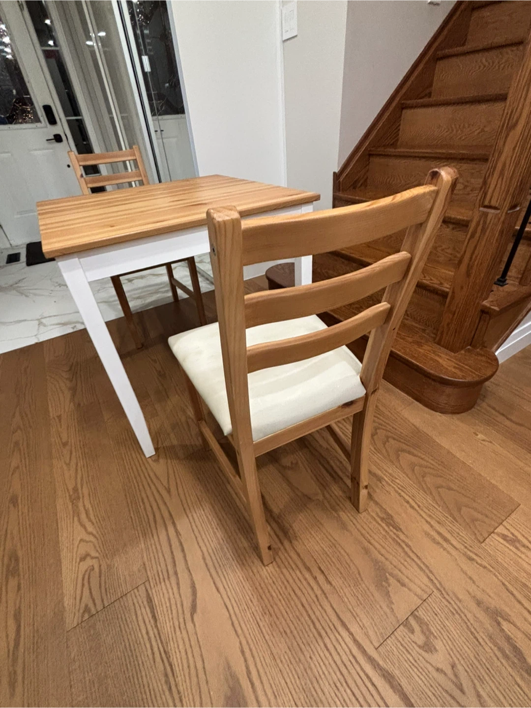 Wooden Dining Table with 2 Chairs
