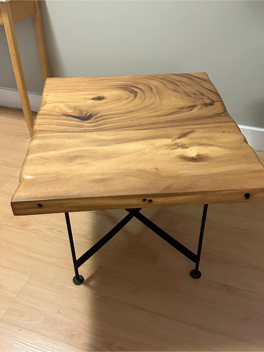 Wood Coffee Table with Metal Legs live edge coffee table - photo 3
