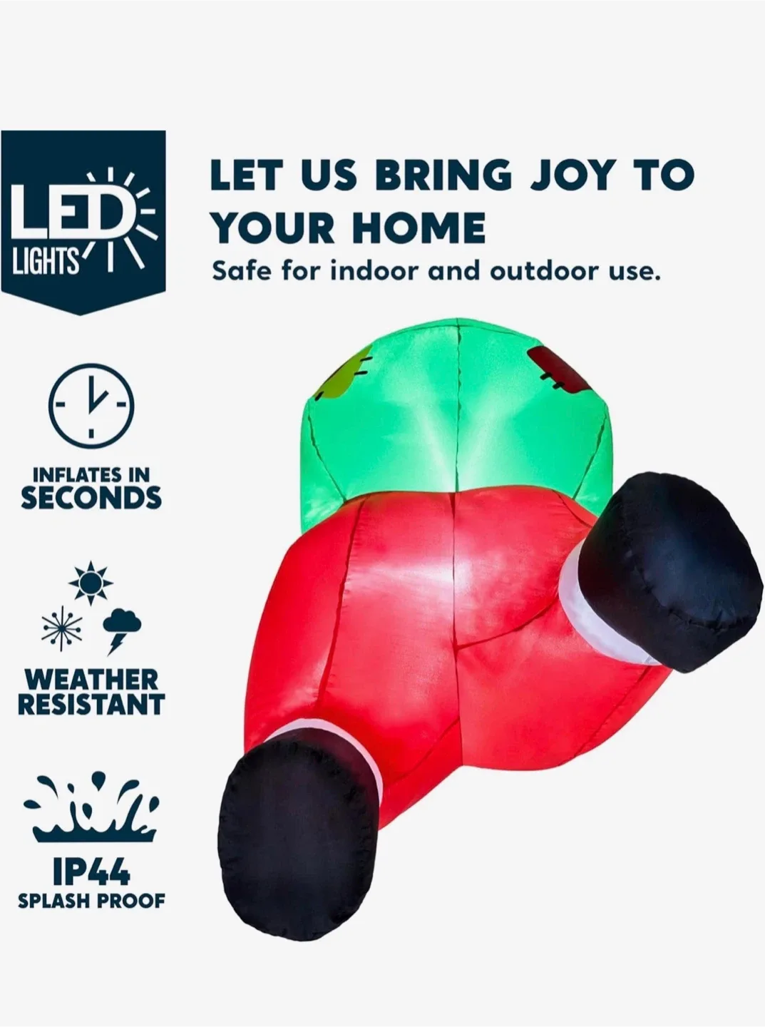 JOIEDOMI Santa Butt Stuck in Window Inflatable image indicator(4)