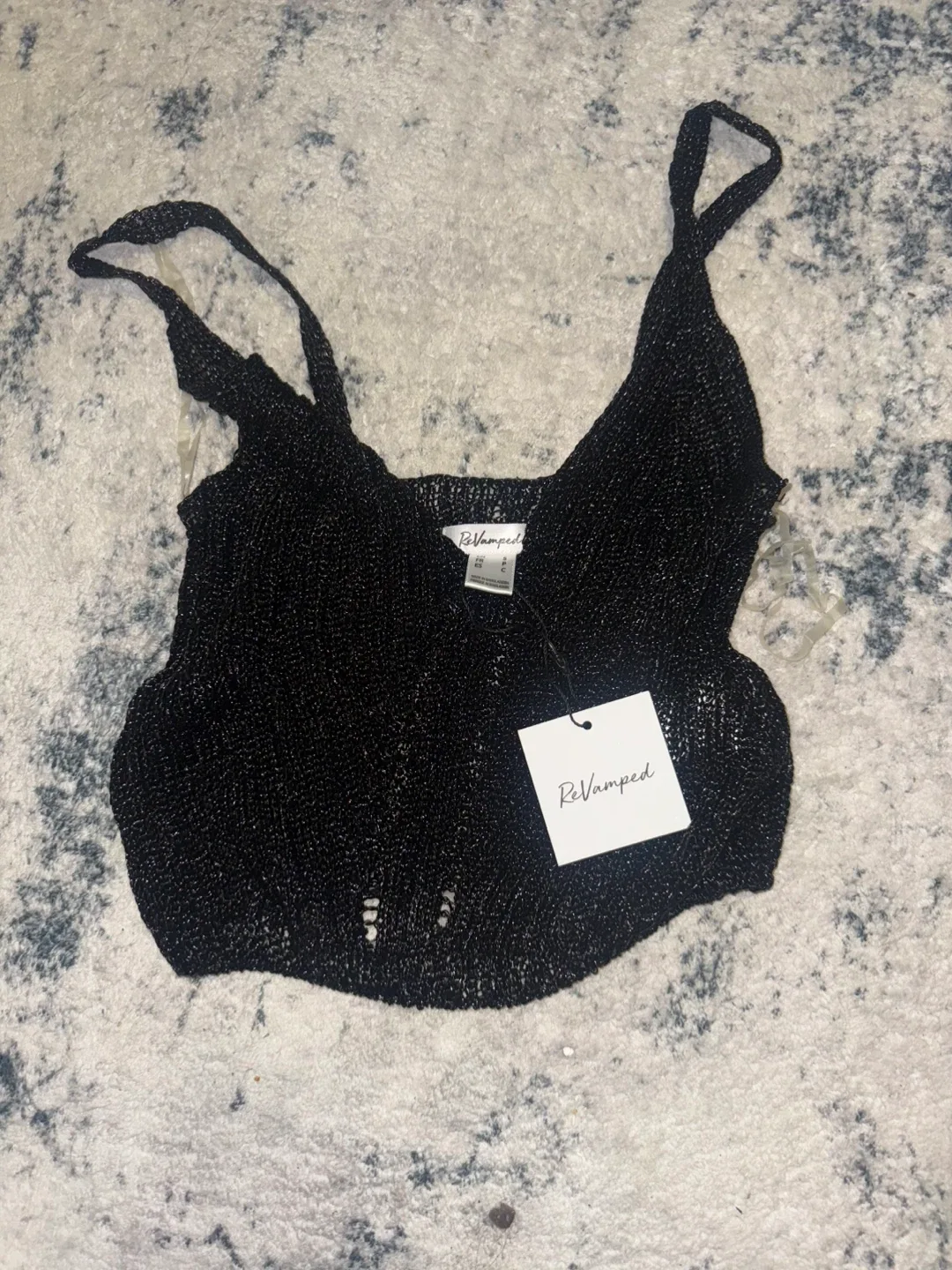 ReVamped Black Knit Top - Size S thumbnail