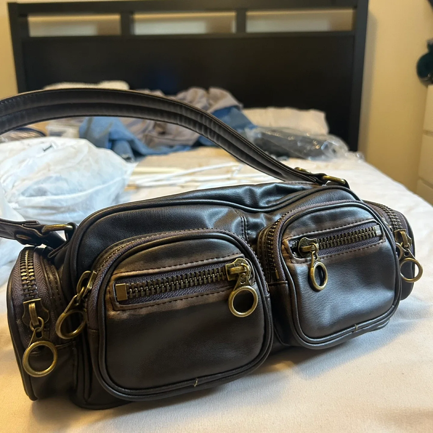 Zara Leather Shoulder Bag thumbnail