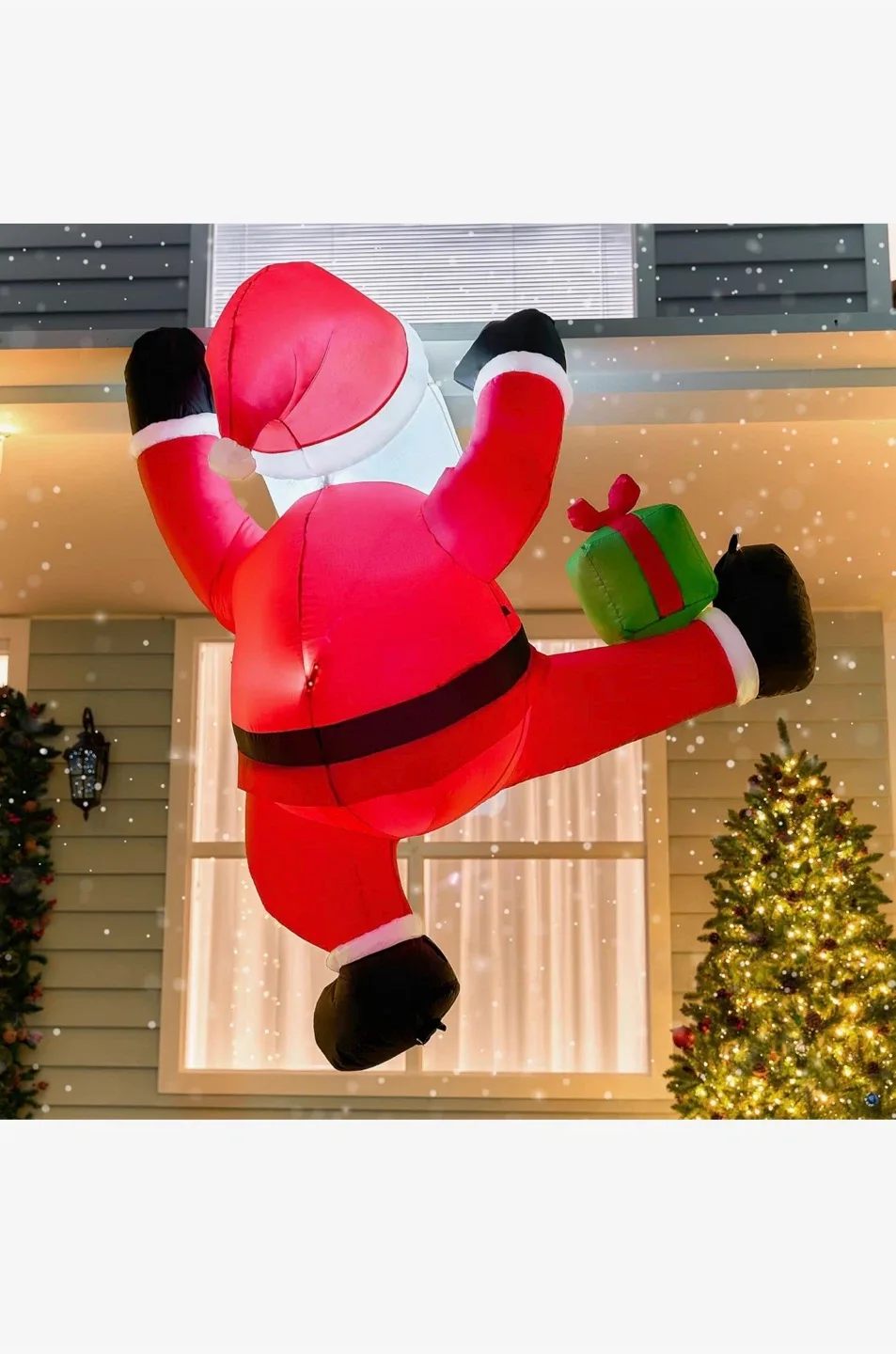 Joiedomi 6FT Holiday Inflatable Climbing Santa image indicator(4)