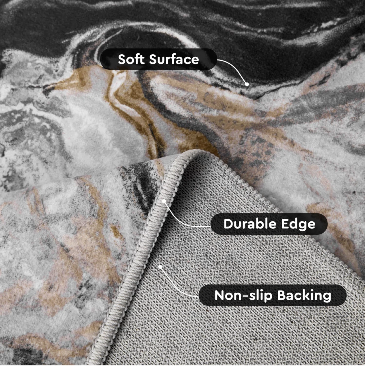 10x8’ Marble Pattern Low Pile Area Rug - photo 3