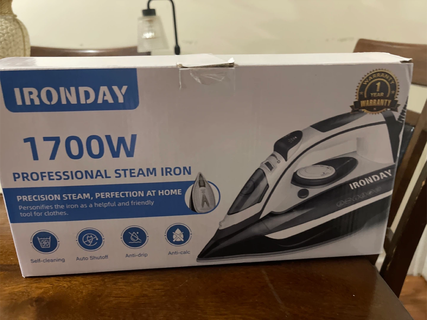 IRONDAY 1700W Professional Steam Iron - NEW! - photo 2