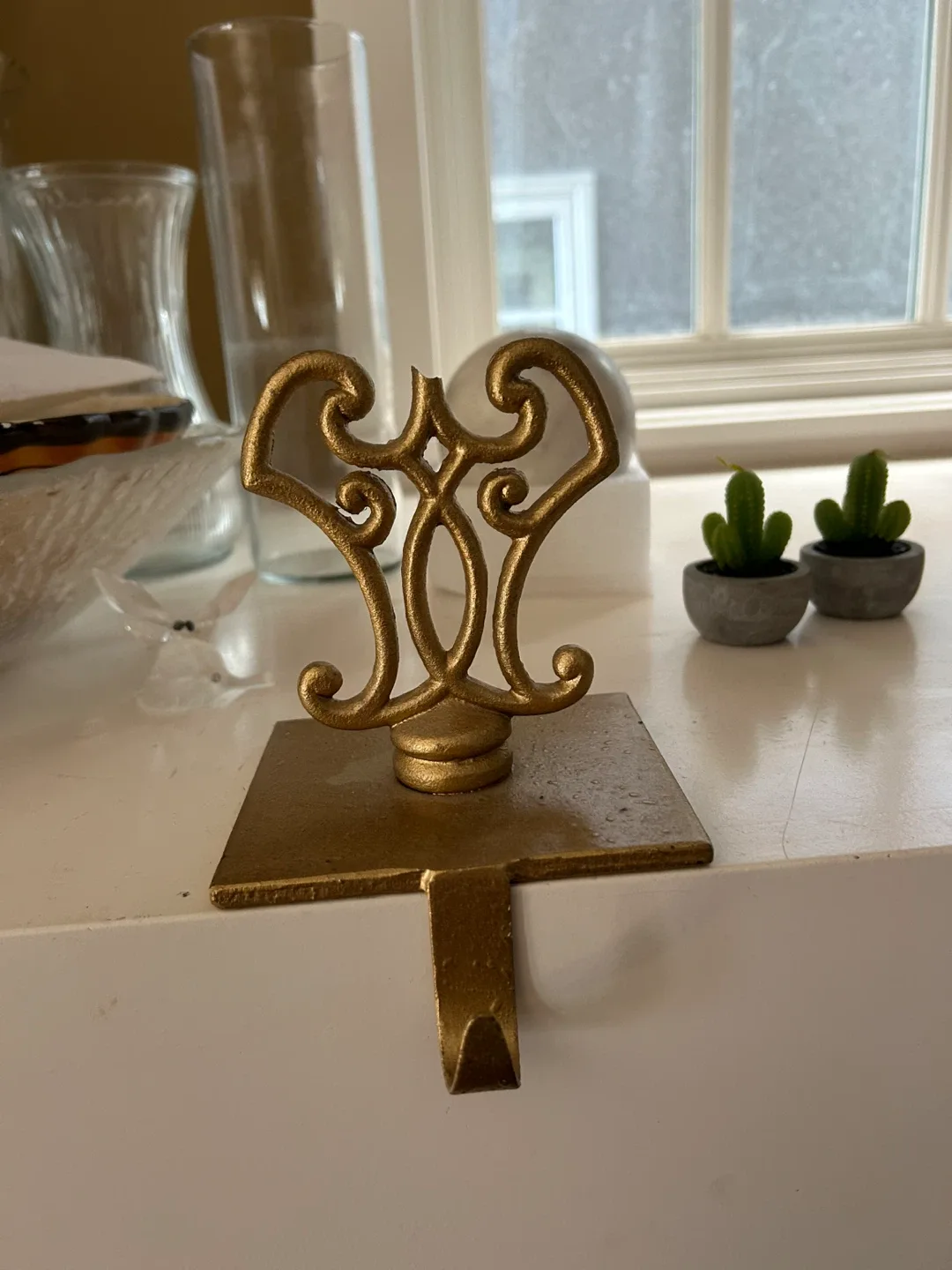Gold Christmas Stocking Holder thumbnail