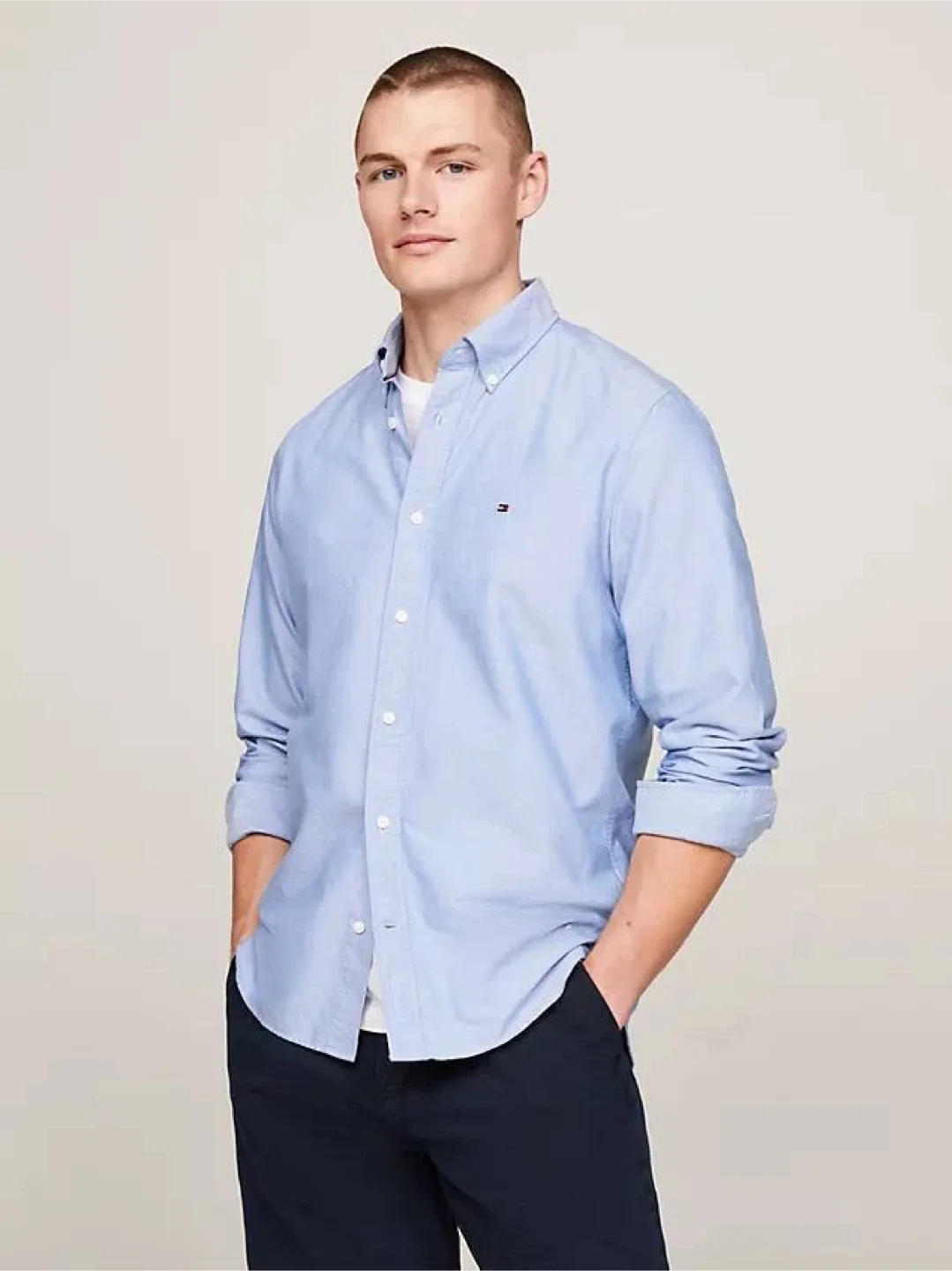 Tommy Hilfiger Light Blue Shirt - Size Large thumbnail