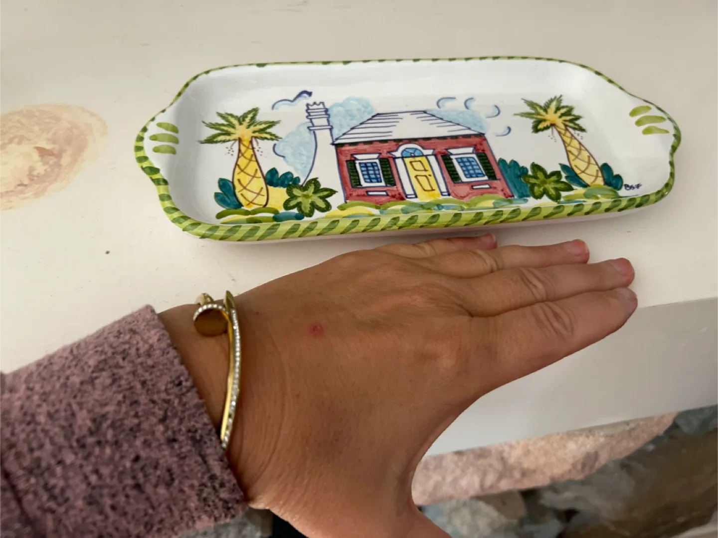 Hand-Painted Decorative Tray image indicator(2)