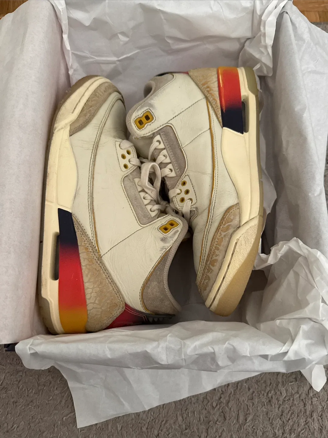 Jordan 3 Retro Muslin Size US 8 image indicator(2)