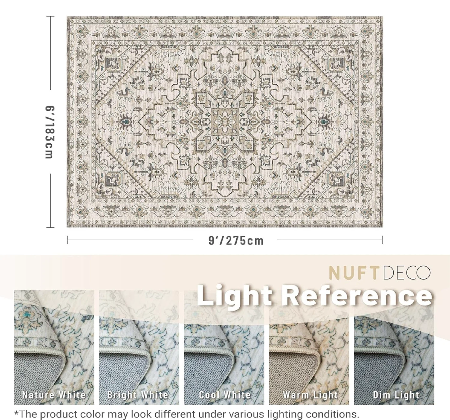 9x6’ Ultra Soft Faux Cashmere Area Rug