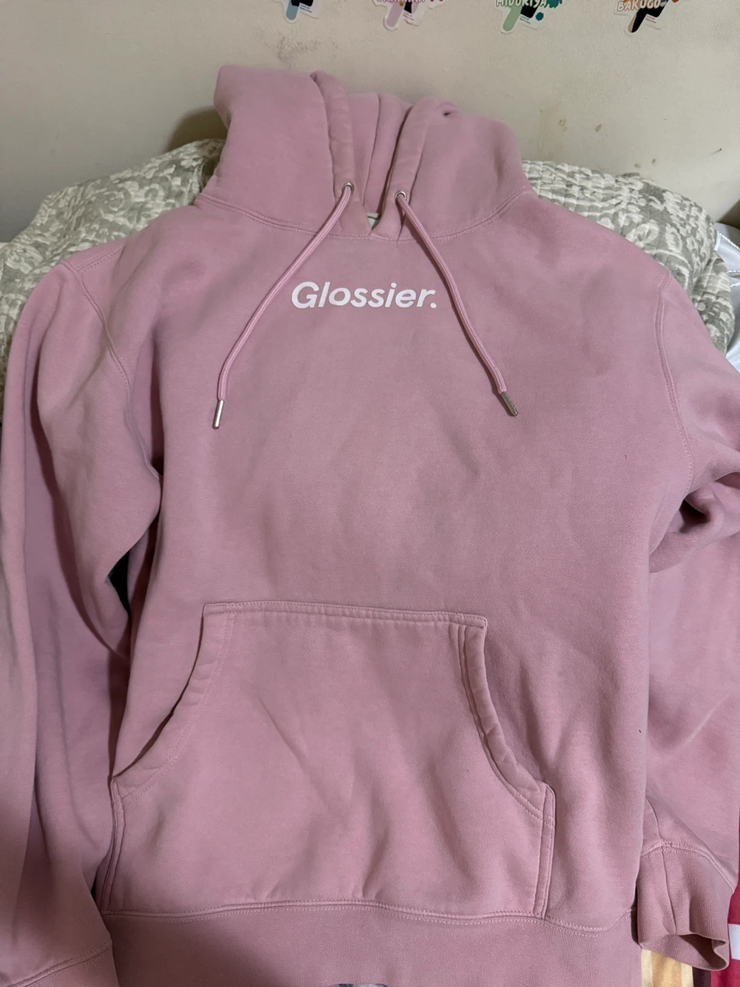 Glossier Pink Hoodie (Size S)
