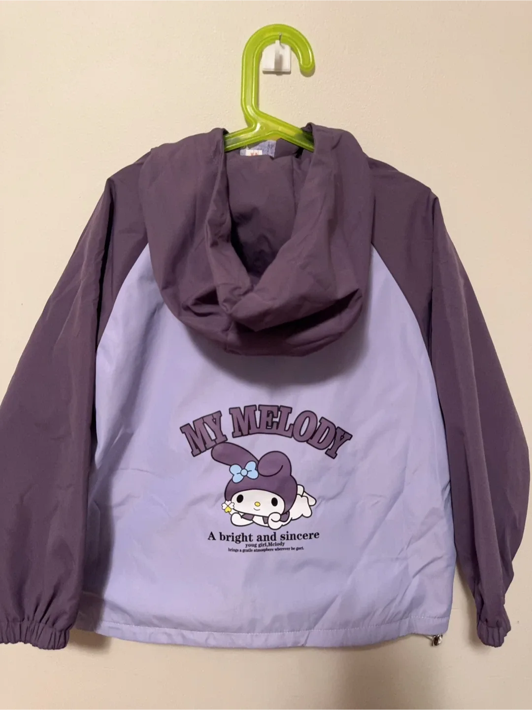 My Melody Purple Hooded Jacket Toddler size 6-7T image indicator(2)