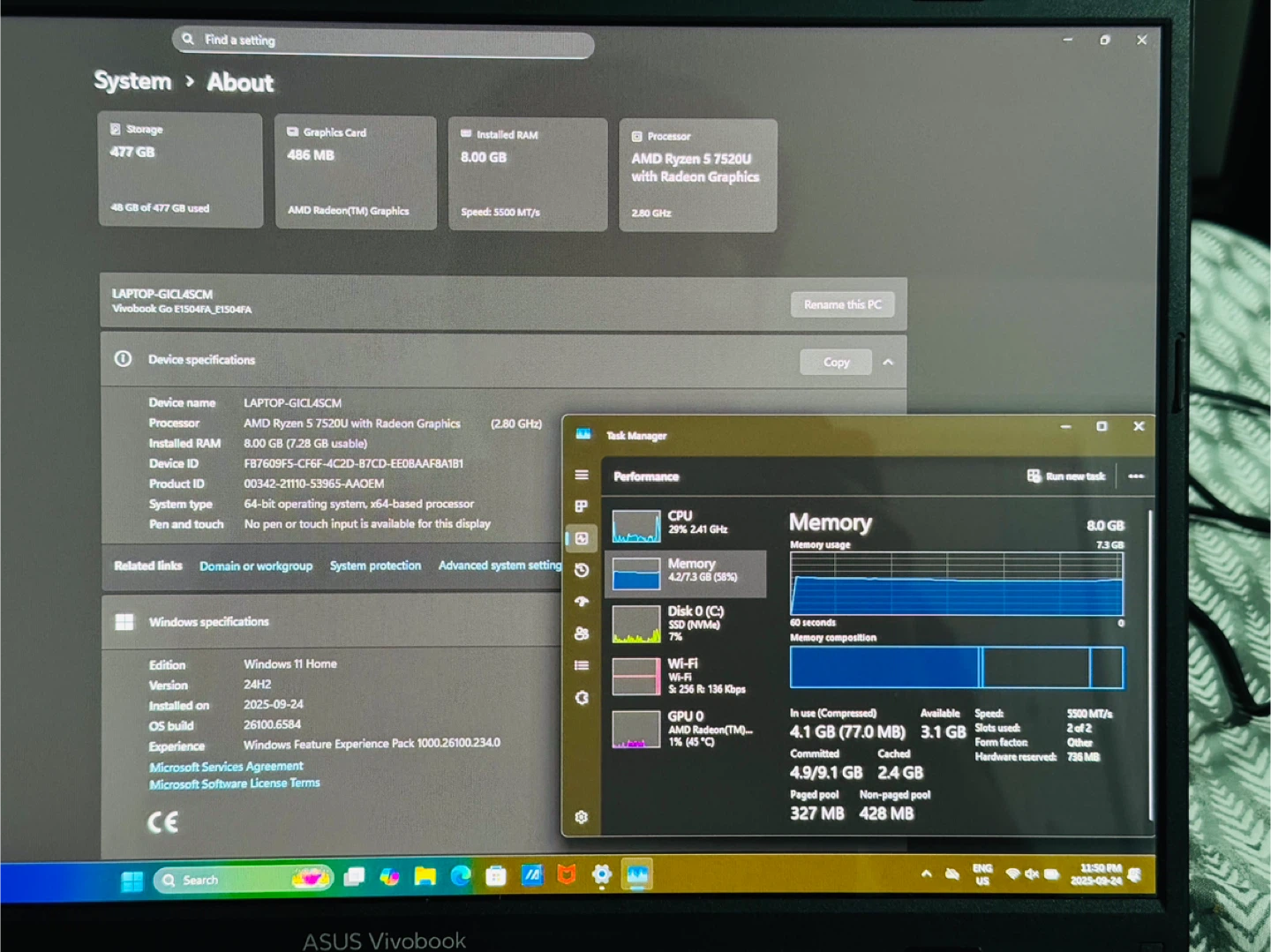 ASUS Vivobook Go E1504FA - Ryzen 5 7520U, Radeon Graphics - photo 4