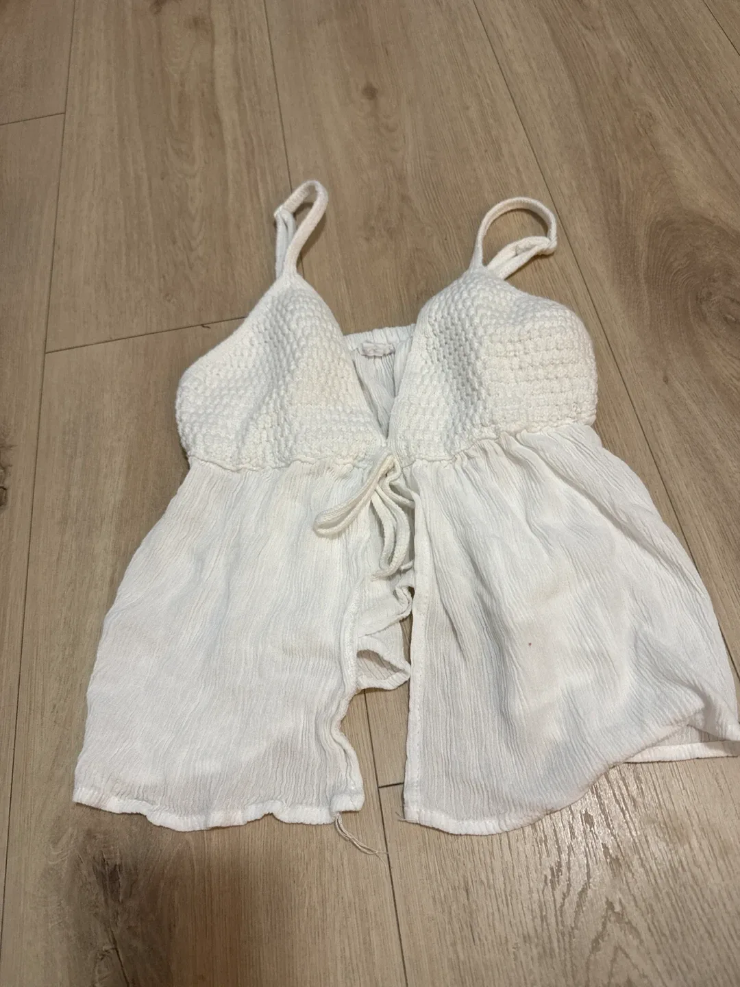 Garage White Knit Top - Size P/S thumbnail