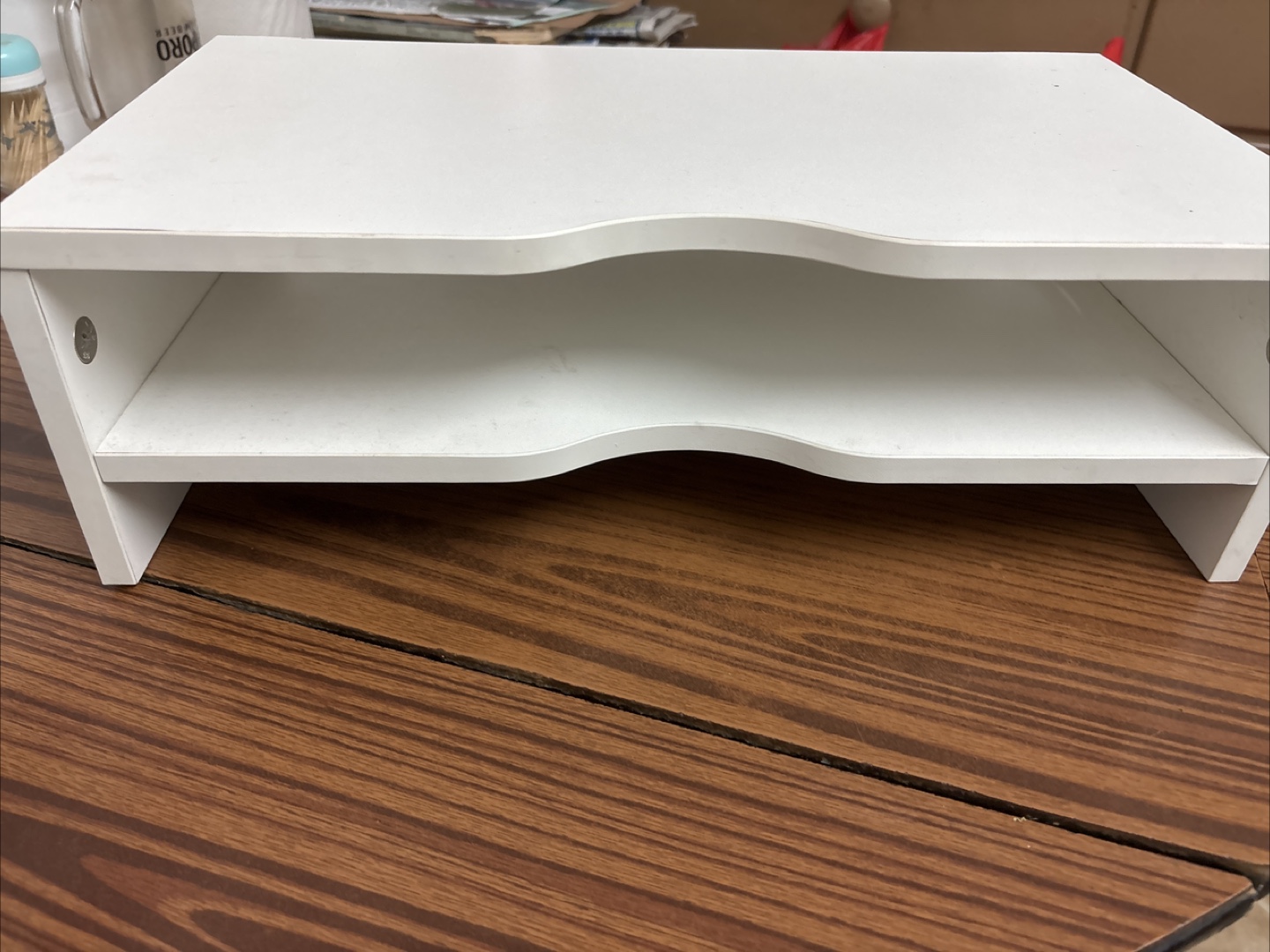 White Monitor Stand Riser - photo 2