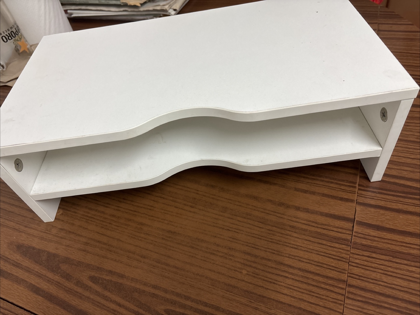 White Monitor Stand Riser
